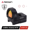 REDWIN Cobra MOS MTR 1x26x22 RMR, RWD14,  8 Levels & 2 NV Red Dot, On/Off Switch on Both Side, Motion Sensor + 2 mins Auto shut off,  50000 Hours Battery Life, IPX67 Waterproof ( 1 m water, 0.5 hour ), Auto Light Sensor, .223 .308 7.62 .3006 .300win 9mm .